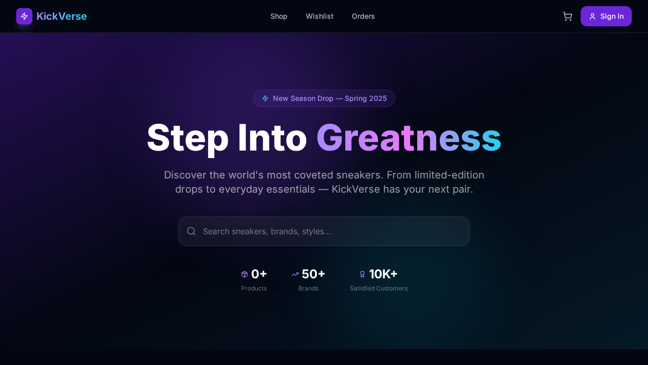 KickVerse template preview