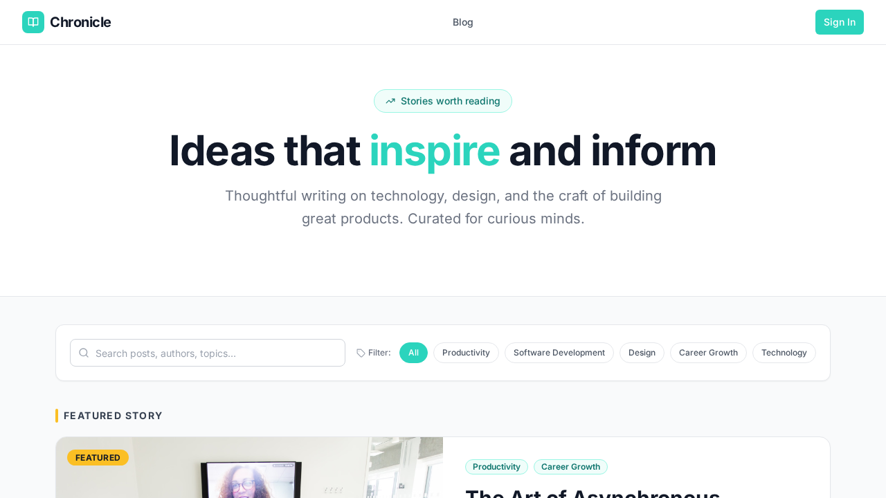 Chronicle template preview
