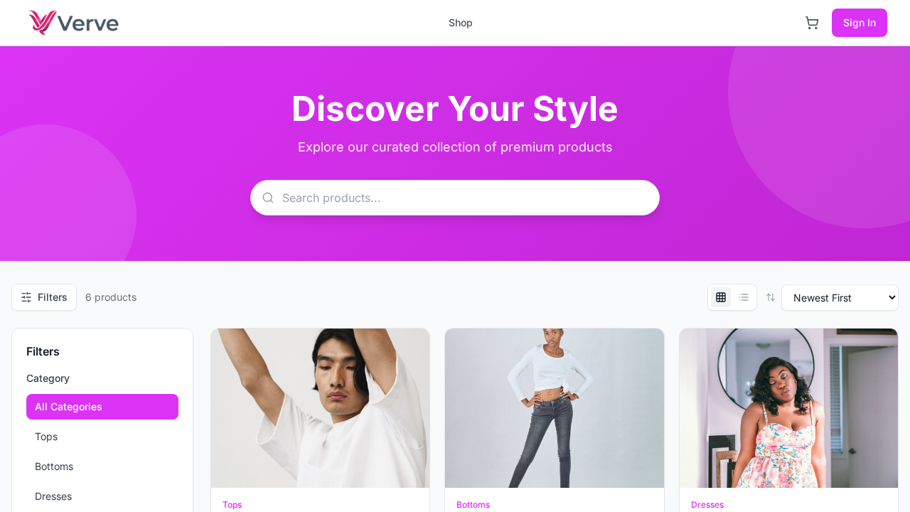 Verve template preview