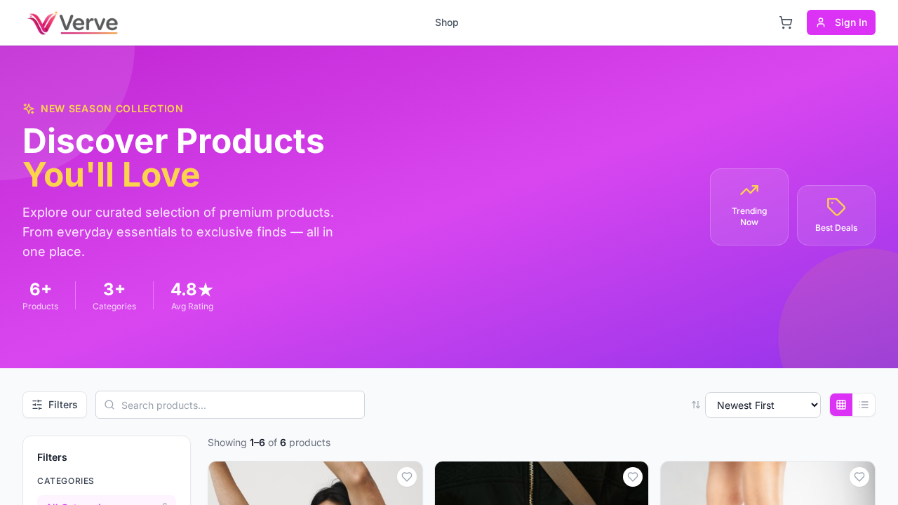 Verve template preview